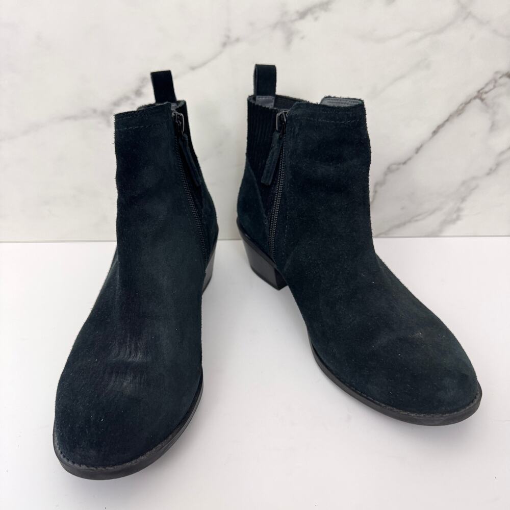 Vionic Women Devon Boot Bootie Size 7 Suede Leather Winter Comfort Neutral Black
